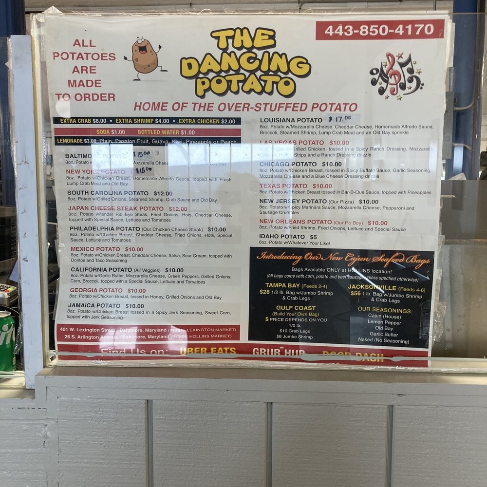 The Dancing Potato menu