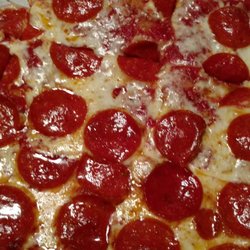 Sicilian with pepperoni, nice crispy edges