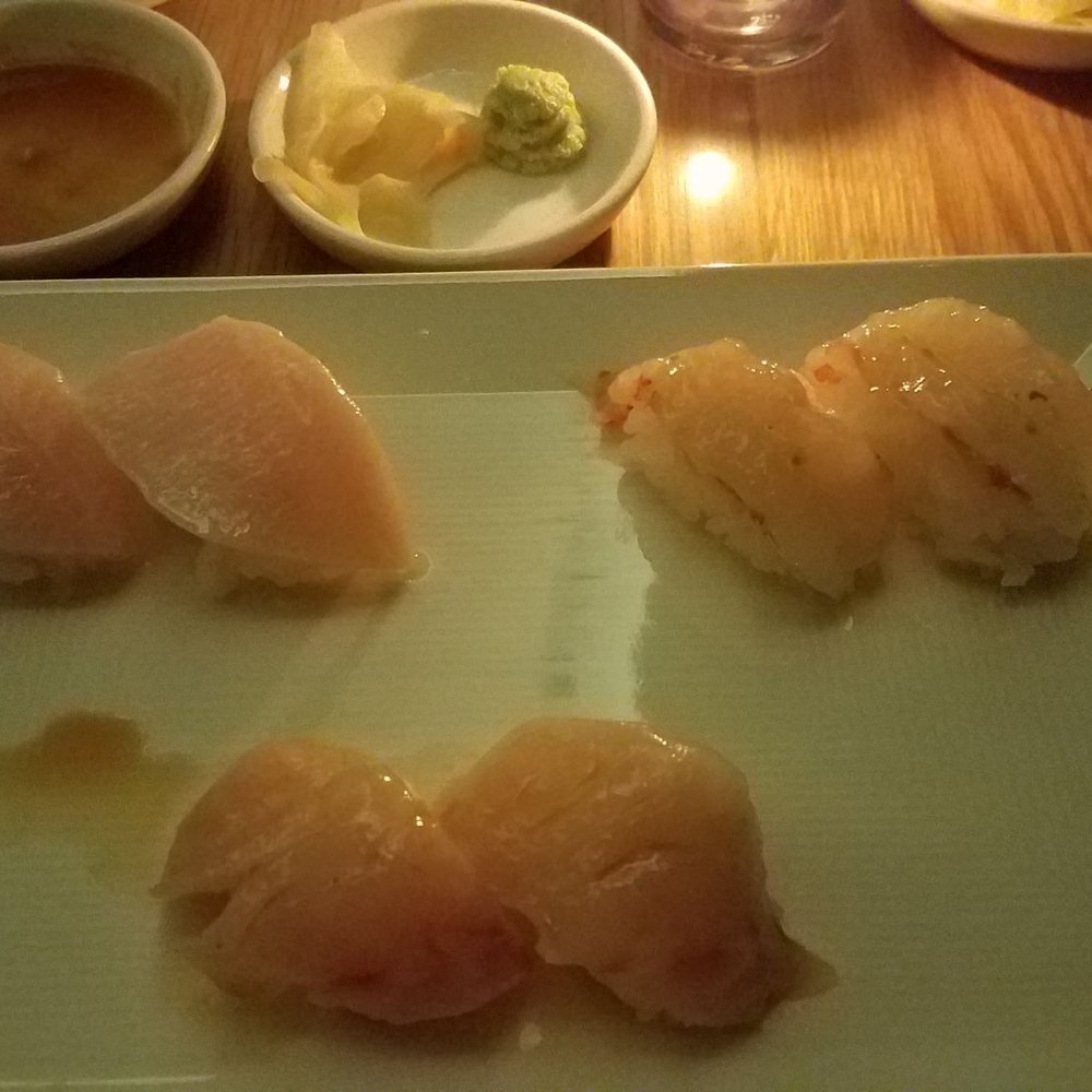SUGARFISH | Pasadena - Top L: Yellowtail, Top R: 'Daily Special' Sweet Shrimp Bottom: Sea Bass - Japanese Near Me - Pasadena, California SUGARFISH | Pasadena - Top L: Yellowtail, Top R: 'Daily Special' Sweet Shrimp Bottom: Sea Bass - Japanese Near Me - Pasadena, California