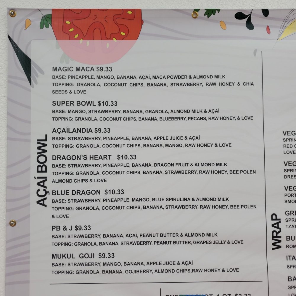 Healthy Kitchen 33 - So many acai bowls! - Vegan Near Me - Naranja, Florida Healthy Kitchen 33 - So many acai bowls! - Vegan Near Me - Naranja, Florida