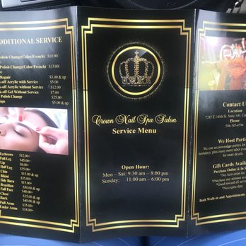 Crown Nail Spa - Services Menu. - Nail Salons Near Me - Carmel, Indiana