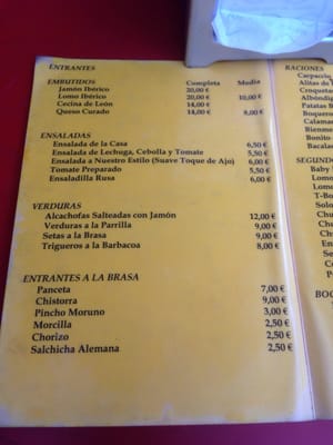 Menu photo 4 La Barbacoa de Berlín Madrid, M