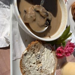 Bread Co - Yummy mushroom soup and grainy bread.