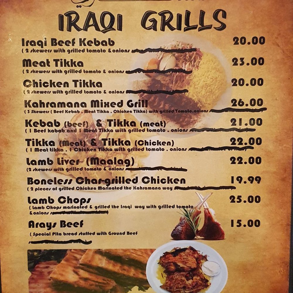 Kahramana Restaurant - Menu - Middle Eastern Near Me - Mississauga, Ontario Kahramana Restaurant - Menu - Middle Eastern Near Me - Mississauga, Ontario