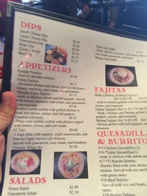 Menu photo 5 El Rancho Mexican Restaurant Eastman, GA