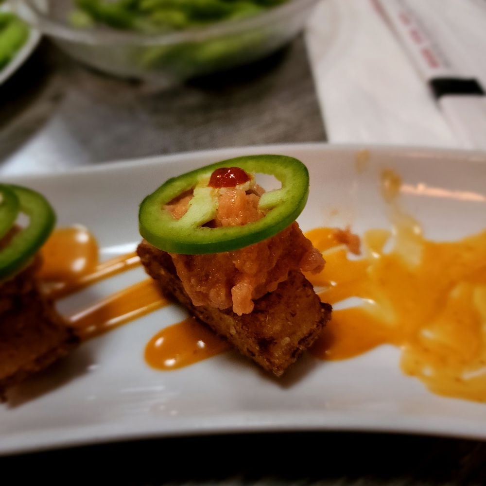 Sanyo Sushi - Spicy tuna crispy rice - Sushi Bars Near Me - Glendora, California Sanyo Sushi - Spicy tuna crispy rice - Sushi Bars Near Me - Glendora, California
