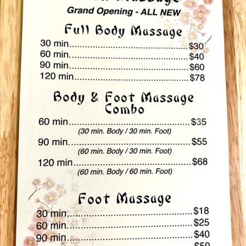 Wonderful Asian Massage - Menu - Massage Therapy Near Me - Modesto, California Wonderful Asian Massage - Menu - Massage Therapy Near Me - Modesto, California