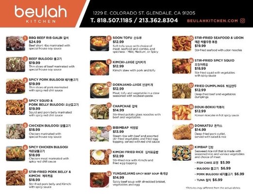 Menu photo 7 Beulah Kitchen Glendale, CA
