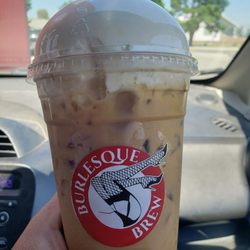 Burlesque Brew Coffee - Irish tease, iced with whipped cream in a C Cup size.