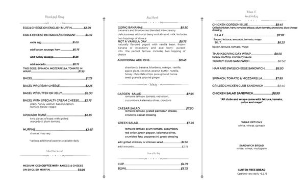 Menu photo 4 The Casual Cup Braintree, MA