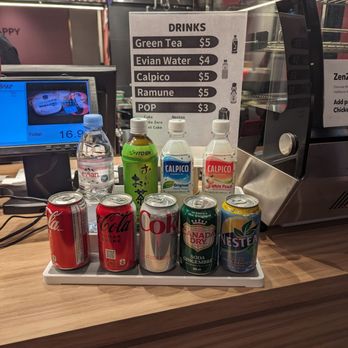 Ramen Misoya - a variety of beverages on a counter - Ramen Near Me - Toronto, Ontario Ramen Misoya - a variety of beverages on a counter - Ramen Near Me - Toronto, Ontario