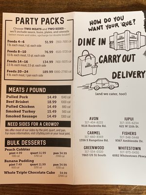 Menu photo 2 City Barbeque Indianapolis, IN
