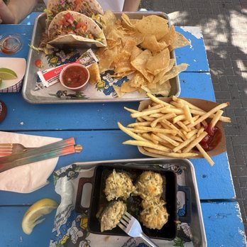 Coco's Crush Bar and Grill OG - Stuffed mushrooms, Carne Asada tacos, Chips and Salsa, Fries - Tiki Bars Near Me - Clearwater, Florida Coco's Crush Bar and Grill OG - Stuffed mushrooms, Carne Asada tacos, Chips and Salsa, Fries - Tiki Bars Near Me - Clearwater, Florida