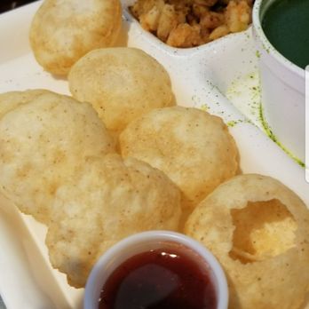 Motimahal - Pani puri just came with potatos and mint chutney. Had to ask for more condiments - Indian Near Me - Toronto, Ontario Motimahal - Pani puri just came with potatos and mint chutney. Had to ask for more condiments - Indian Near Me - Toronto, Ontario