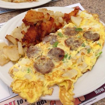 Wisdom Diner - Omelette with sausage, peppers, onions and mozzarella - Diners Near Me - Bordentown, New Jersey Wisdom Diner - Omelette with sausage, peppers, onions and mozzarella - Diners Near Me - Bordentown, New Jersey