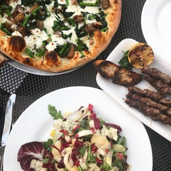 Sulmona - Pizza, lamb skewers, and a fresh summer salad! - Pizza Near Me - Cambridge, Massachusetts