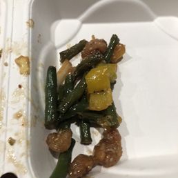 This is your guys's great portion, at Sesame chicken this Nothing but beans and bell peppers This is your guys's great portion, at Sesame chicken this Nothing but beans and bell peppers