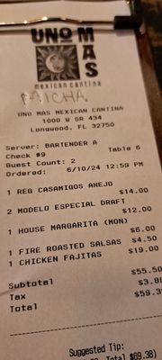 Menu photo 5 Uno Mas Mexican Cantina Longwood, FL