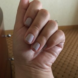 First time getting a regular manicure in forever! Didn't have time for the gel today First time getting a regular manicure in forever! Didn't have time for the gel today