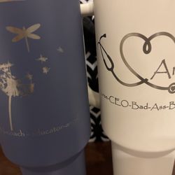 N-Depth Laser Engraving - These are 2 of the 20 cups Mike has engraved for me. They look exactly like the picture I gave him.