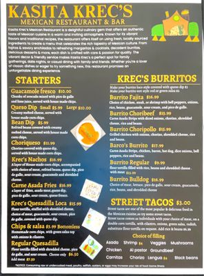 Menu photo 5 Kasita Krec’s Lacey, WA
