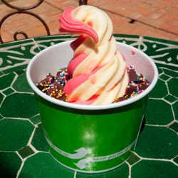 Xogurt - Watermelon & Mango Tango Swirl with Snowcaps.