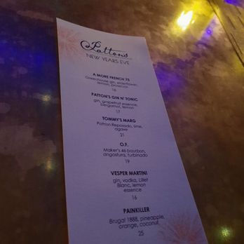 Patton's Steakhouse - NYE menu 12.31.2024 - Steakhouses Near Me - Houston, Texas