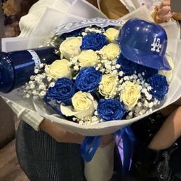Beautiful bouquet dodgers inspired. Beautiful bouquet dodgers inspired.