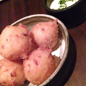 Frances - Smoked applewood bacon beignets with creme fraiche - New American Near Me - San Francisco, California Frances - Smoked applewood bacon beignets with creme fraiche - New American Near Me - San Francisco, California