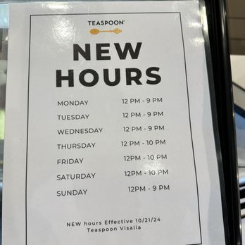 Teaspoon - Hours - Coffee & Tea Near Me - Visalia, California