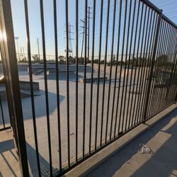 Cerritos Skate Park - View of the skate park from outside the gate