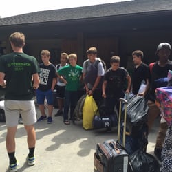 Camp Lutherock - Checking in the kids with their counselors.