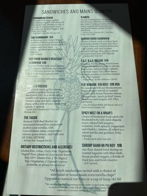 Menu photo 2 The Floridian Saint Augustine, FL
