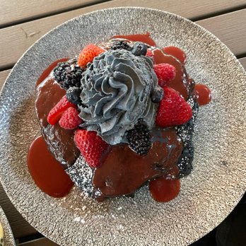 Basalt - Charcoal Buttermilk Pancakes- very good - New American Near Me - Honolulu, Hawaii