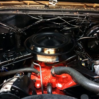 Garnett Five G Garage - Rebuilt 454 big block and freshly painted engine bay to make the new fresh motor we rebuilt and installed. - Auto Repair Near Me - Dripping Springs, Texas Garnett Five G Garage - Rebuilt 454 big block and freshly painted engine bay to make the new fresh motor we rebuilt and installed. - Auto Repair Near Me - Dripping Springs, Texas
