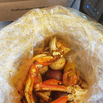 Crafty Crab - The order of Snow crab, Dungeness crab, and shrimp. It comes with 2 potatoes, corn and egg. - Seafood Near Me - Houston, Texas