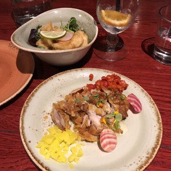Umami - Ginger chicken (foreground) and lemon fish (background) - French Near Me - Eindhoven, New Brunswick Umami - Ginger chicken (foreground) and lemon fish (background) - French Near Me - Eindhoven, New Brunswick