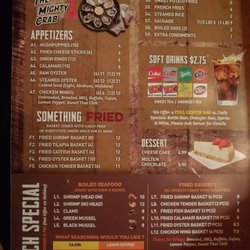 The Mighty Crab - The Mighty Crab Menu