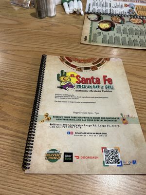 Menu photo 1 Santa Fe Mexican Grill Largo, FL Menu photo 1 Santa Fe Mexican Grill Largo, FL