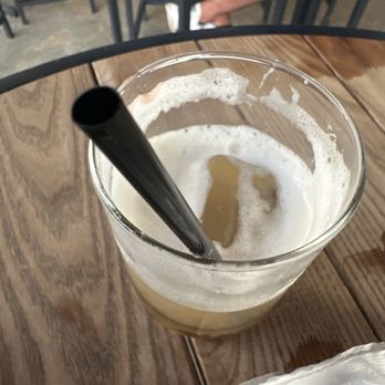 Lost & Found Rooftop Bar - Fuzzy w egg whites.... Very Good! $15 - Sports Bars Near Me - New Braunfels, Texas