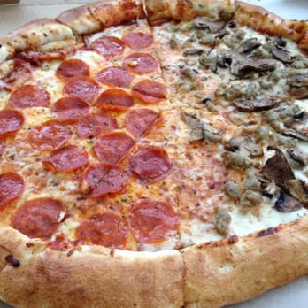 Durkin's Pizza - Half pepperoni half sausage and mushroom - Pizza Near Me - Mckinney, Texas Durkin's Pizza - Half pepperoni half sausage and mushroom - Pizza Near Me - Mckinney, Texas