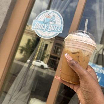 Daily Buzz Coffee - Iced Berry & Bee latte - Coffee & Tea Near Me - Birmingham, Alabama