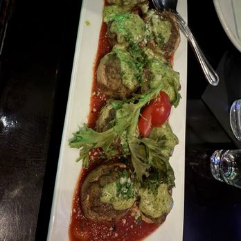 Table 26 - Our favorite appetizer is the stuffed mushrooms. - New American Near Me - Turlock, California