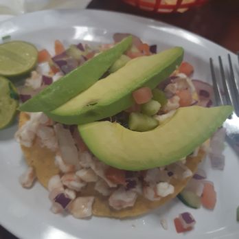 Tacos Mi Ranchito Mexican Grill - Ceviche. Lime juice marinated camarones (shrimps) on a tostada. TO DIE FOR. - Mexican Near Me - Phoenix, Arizona Tacos Mi Ranchito Mexican Grill - Ceviche. Lime juice marinated camarones (shrimps) on a tostada. TO DIE FOR. - Mexican Near Me - Phoenix, Arizona