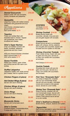 Menu photo 4 Oriol's Restaurant Bullhead City, AZ Menu photo 4 Oriol's Restaurant Bullhead City, AZ