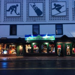 Lake Placid Ski and Board - Night time pic of store. located by the bobsled on the sidewalk