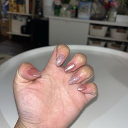 Gel x- baby pink chrome Gel x- baby pink chrome