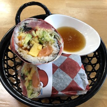 Momo Sushi - Momo Burrito with ponzu sauce - Japanese Near Me - Ann Arbor, Michigan