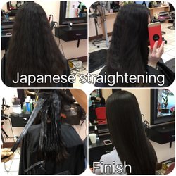 Shana Hair Salon - Japanese permanent straightening before and after