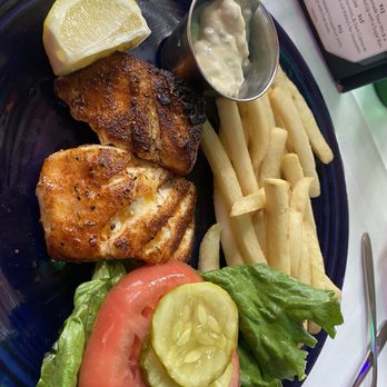 Ocean Grill - Cajun Seasoned Grouper Sandwich (requested without the bread) - Seafood Near Me - Vero Beach, Florida Ocean Grill - Cajun Seasoned Grouper Sandwich (requested without the bread) - Seafood Near Me - Vero Beach, Florida